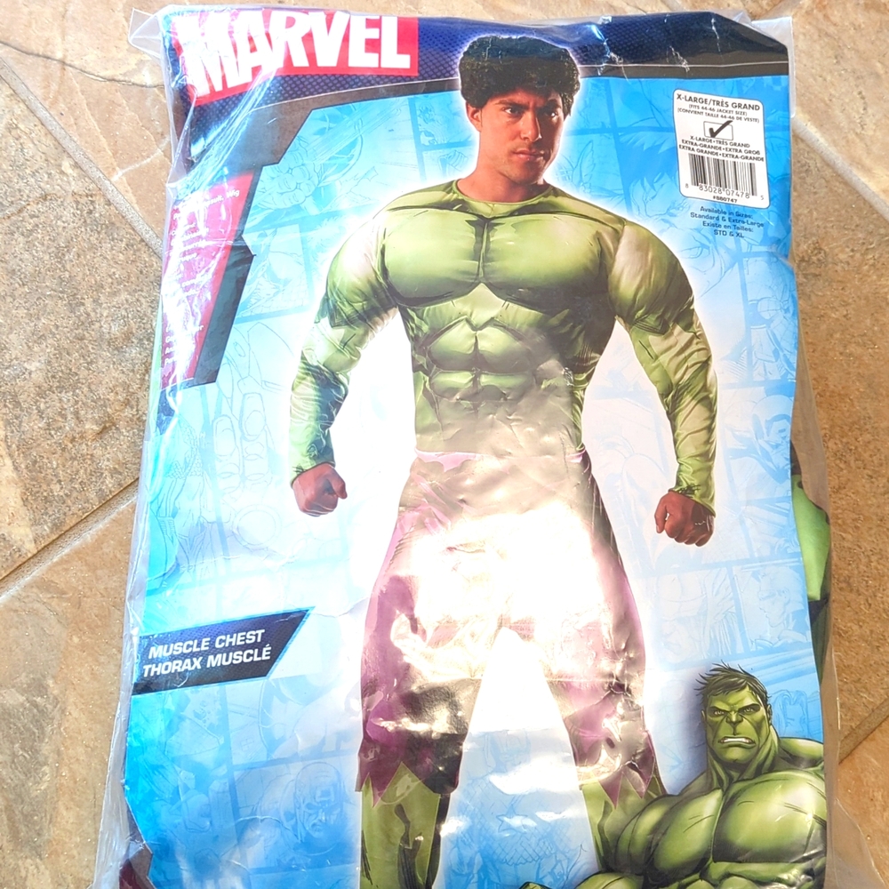 The Hulk Marvel Avengers Muscle Costume and Wig XL